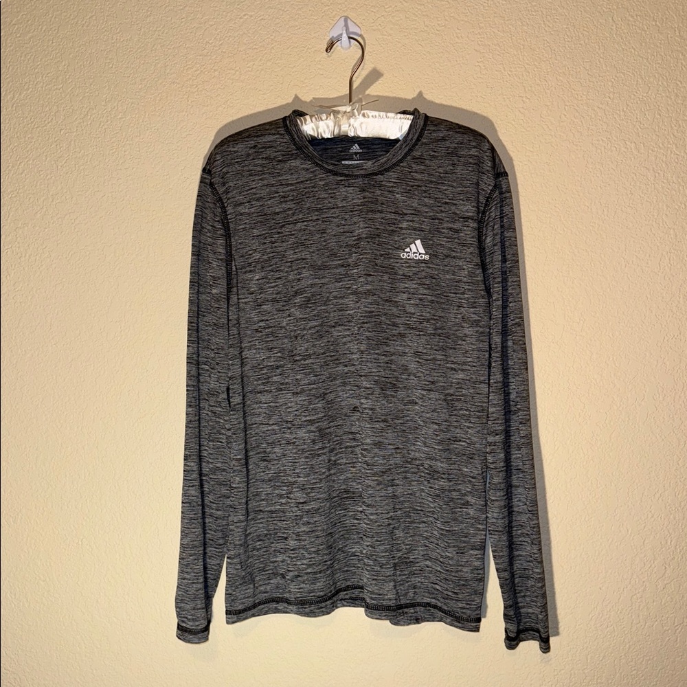 Adidas Men's Gray Heather Long Sleeve Shirt